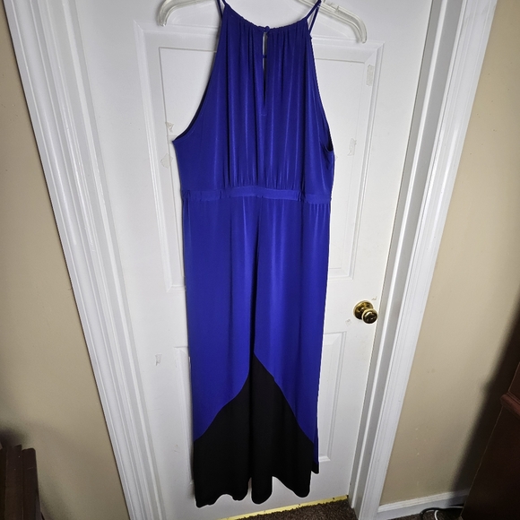CATO Women Lovely Cobalt Blue and Black Sundress Size Large - Picture 2 of 13